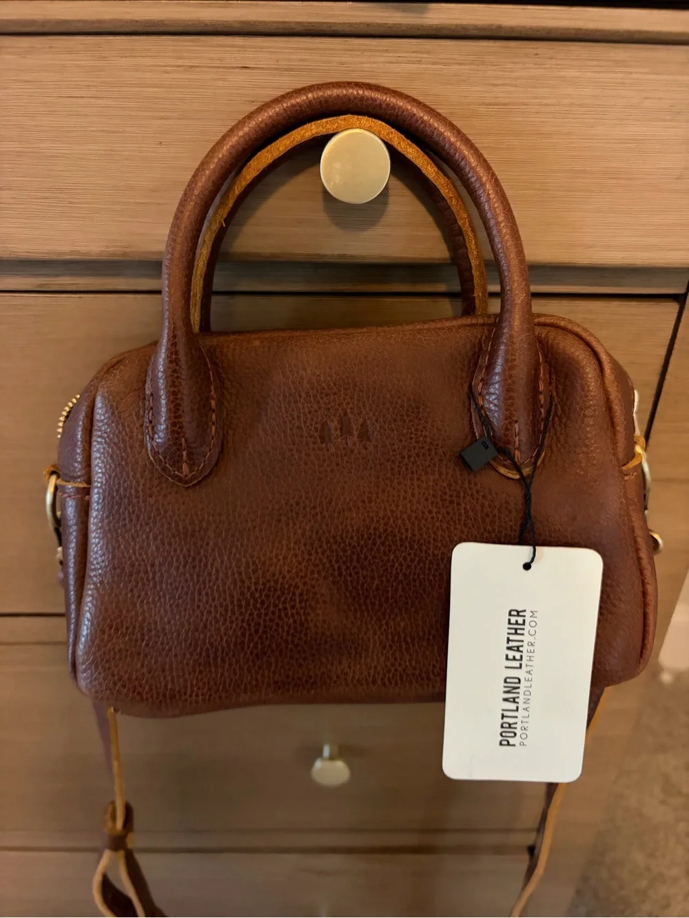 NWT Portland Leather Grace Small Doctor Bag Asheville Pebbled Leather Top Handle